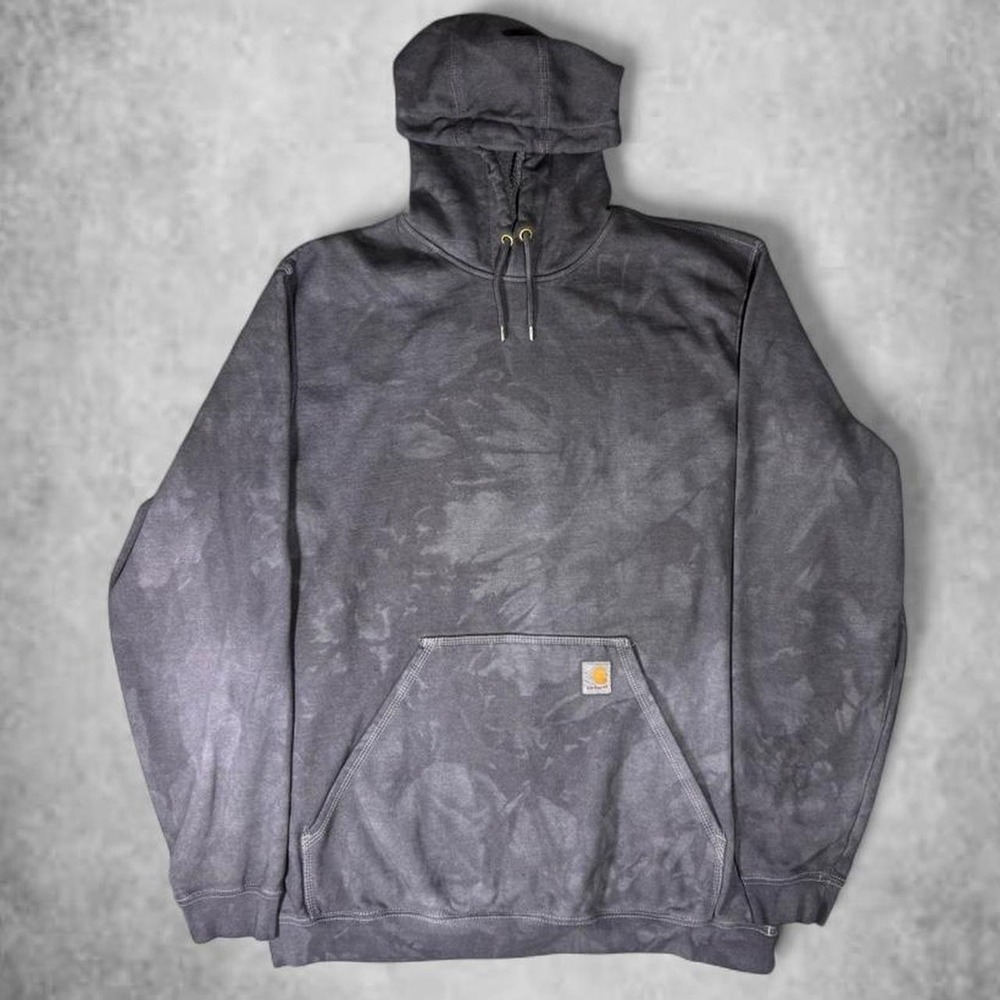 Carhartt Loose Fit Acid Wash Pullover Hoodie Mens Large Tall Charcoal Black